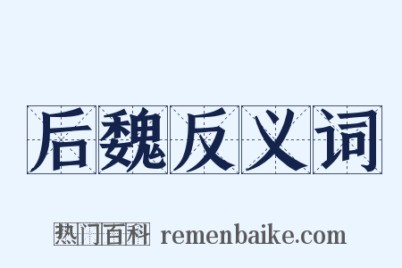 后魏反义词是什么意思的图片